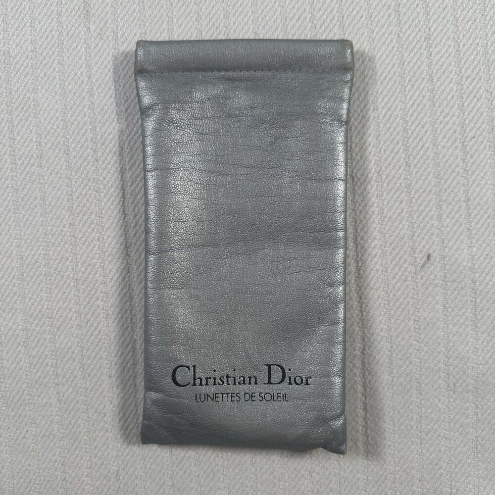 Vintage Christian Dior Sunglasses Case Glasses Case Silver Lunettes De Soleil